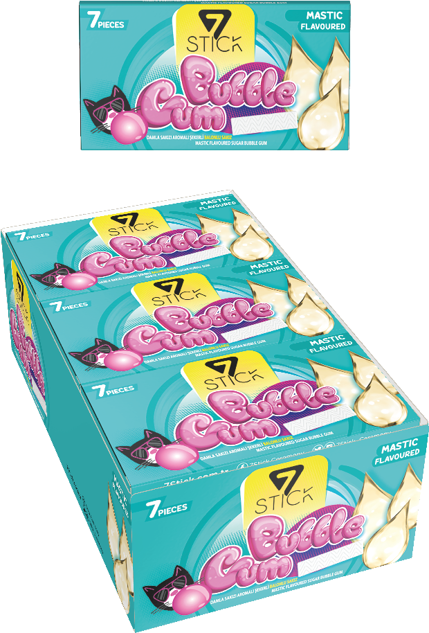 7STICK SEKERLI 7LI DAMLA SAKIZI AROMALI SAKIZ 14,5gr (24 Adet)