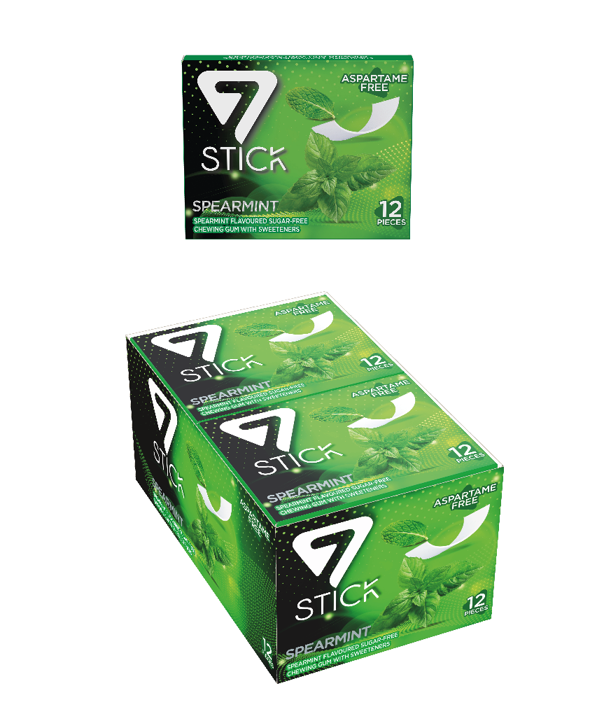 7STICK SEKERSIZ 12LI YEŞİL NANE AROMALI SAKIZ 33gr (12 Adet)
