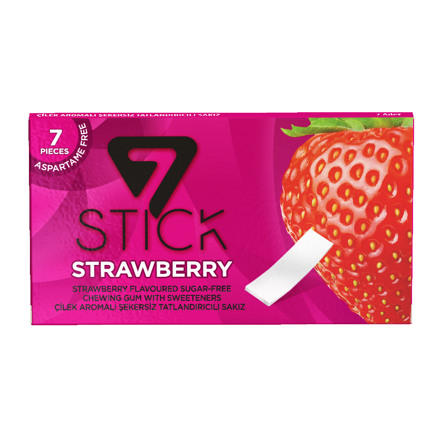 7STICK SEKERSIZ 7LI ÇİLEK AROMALI SAKIZ 14,5gr