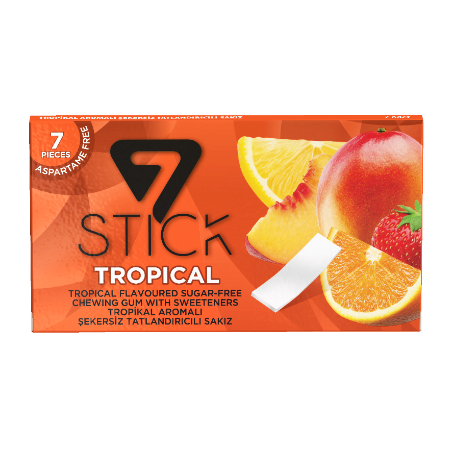 7STICK SEKERSIZ 7LI TROPIKAL AROMALI SAKIZ 14,5gr