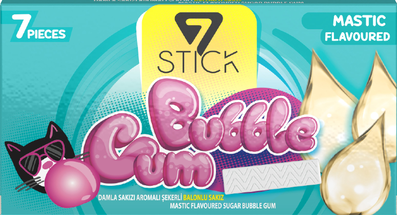 7STICK SEKERLI 7LI DAMLA SAKIZI AROMALI SAKIZ 14,5gr