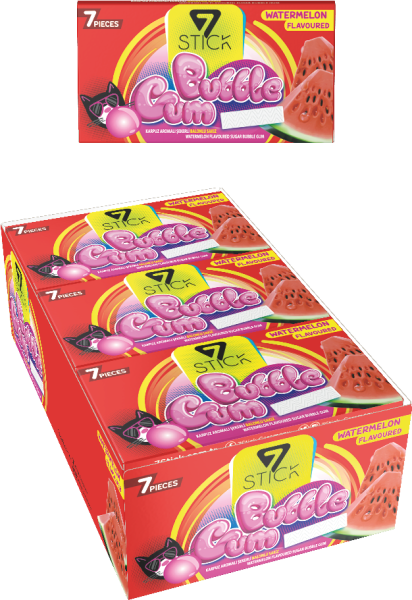 7STICK SEKERLI 7LI KARPUZ AROMALI SAKIZ 14,5gr (24 Adet)