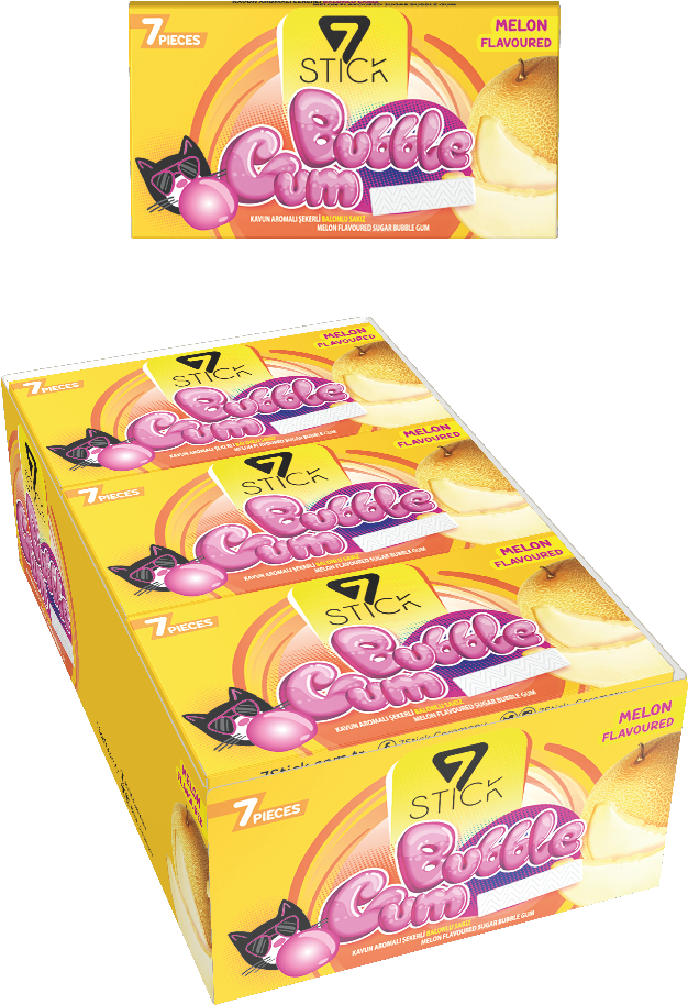 7STICK SEKERLI 7LI KAVUN AROMALI SAKIZ 14,5gr (24 Adet)