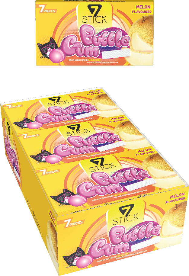 7STICK SEKERLI 7LI KAVUN AROMALI SAKIZ 14,5gr (24 Adet)