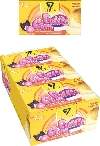7STICK SEKERLI 7LI KAVUN AROMALI SAKIZ 14,5gr (24 Adet)