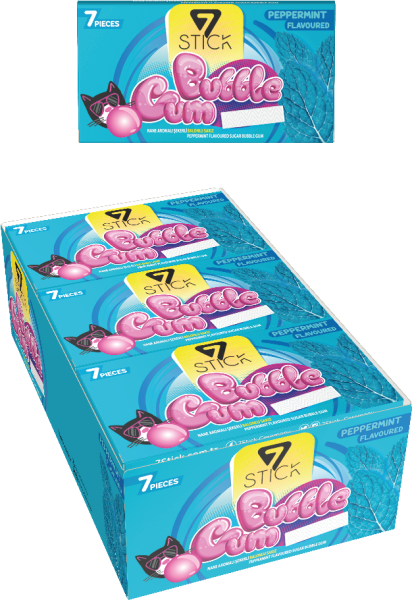 7STICK SEKERLI 7LI KESKİN NANE AROMALI SAKIZ 14,5gr (24 Adet)