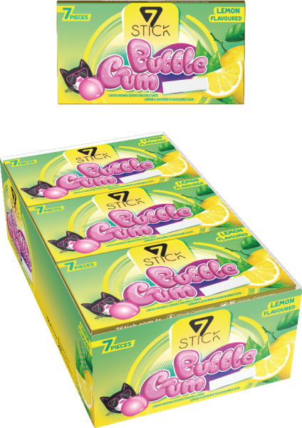 7STICK SEKERLI 7LI LIMON AROMALI SAKIZ 14,5gr (24 Adet)