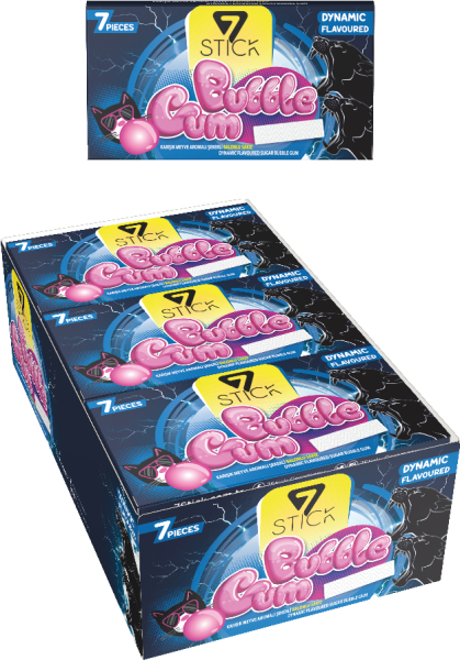 7STICK SEKERLI 7LI KARIŞIK MEYVE AROMALI SAKIZ 14,5gr (24 Adet)