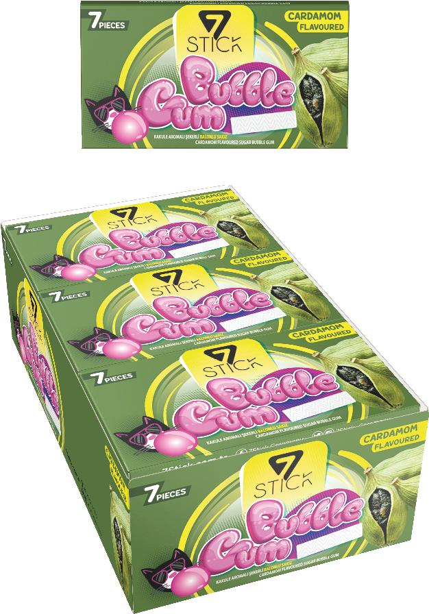 7STICK SEKERLI 7LI KAKULE AROMALI SAKIZ 14,5gr (24 Adet)