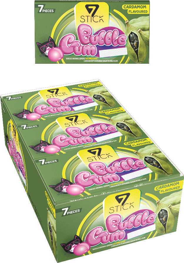 7STICK SEKERLI 7LI KAKULE AROMALI SAKIZ 14,5gr (24 Adet)