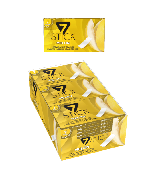 7STICK SEKERSIZ 7LI KAVUN AROMALI SAKIZ 14,5gr (24 Adet)