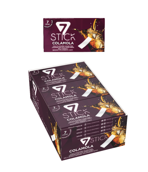 7STICK SEKERSIZ 7LI KOLA AROMALI SAKIZ 14,5gr (24 Adet)