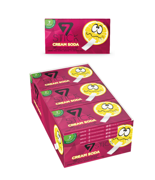 7STICK SEKERSIZ 7LI KREMALI SODA AROMALI SAKIZ 14,5gr (24 Adet)