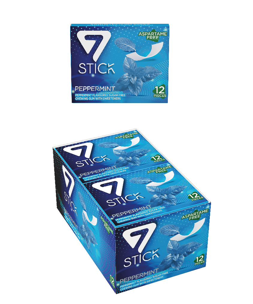 7STICK SEKERSIZ 12LI KESKİN NANE AROMALI SAKIZ 33gr (12 Adet)