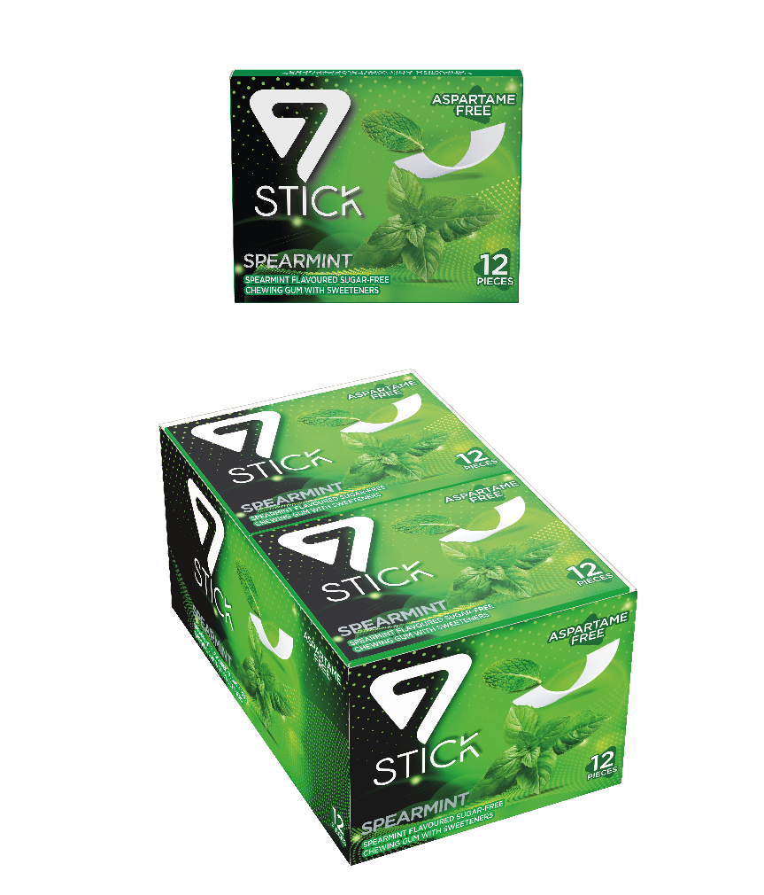 7STICK SEKERSIZ 12LI YEŞİL NANE AROMALI SAKIZ 33gr (12 Adet)