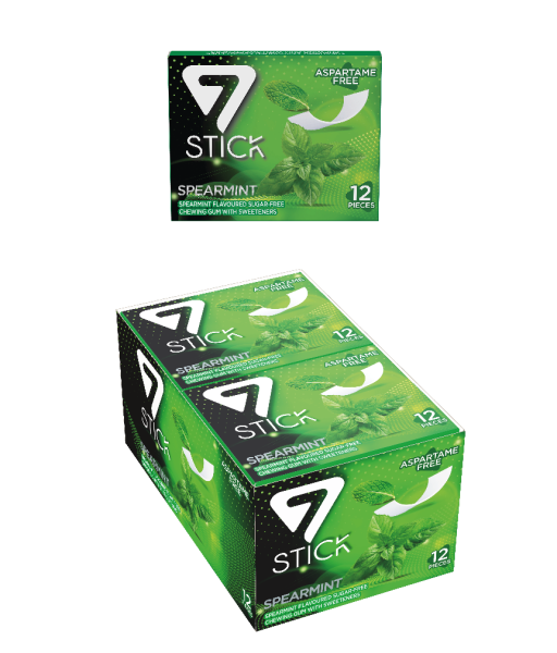 7STICK SEKERSIZ 12LI YEŞİL NANE AROMALI SAKIZ 33gr (12 Adet)