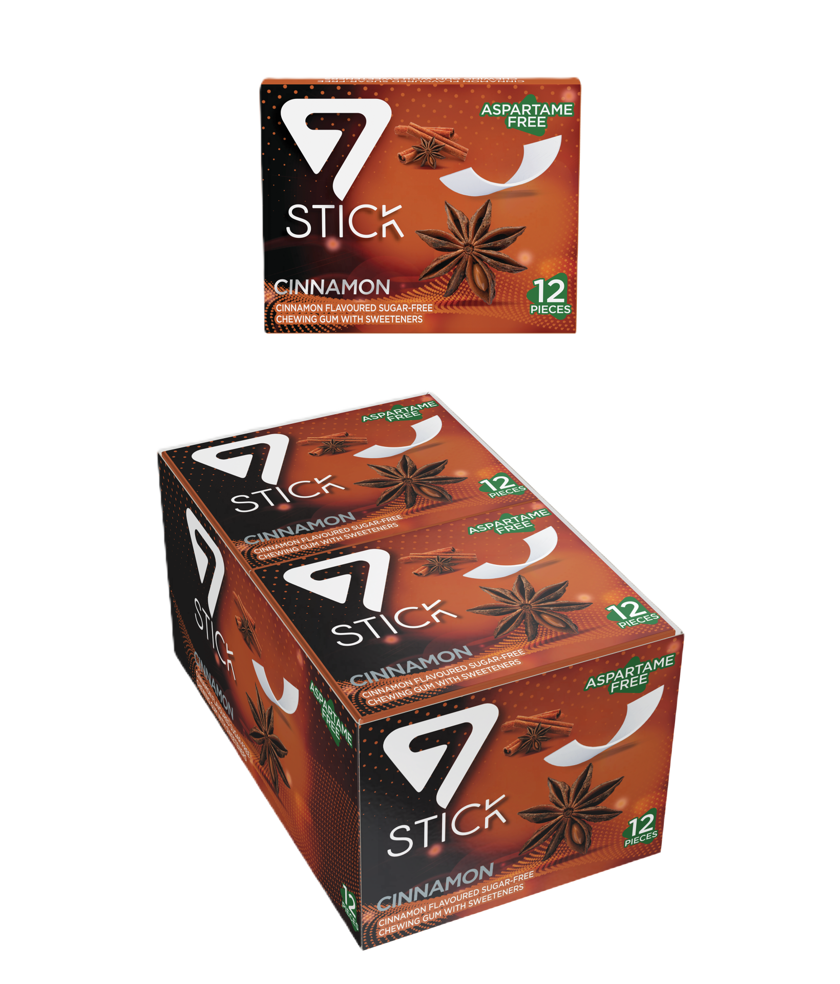 7STICK SEKERSIZ 12LI TARÇIN AROMALI SAKIZ 33gr (12 Adet)