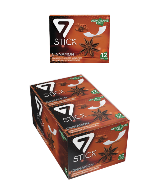 7STICK SEKERSIZ 12LI TARÇIN AROMALI SAKIZ 33gr (12 Adet)
