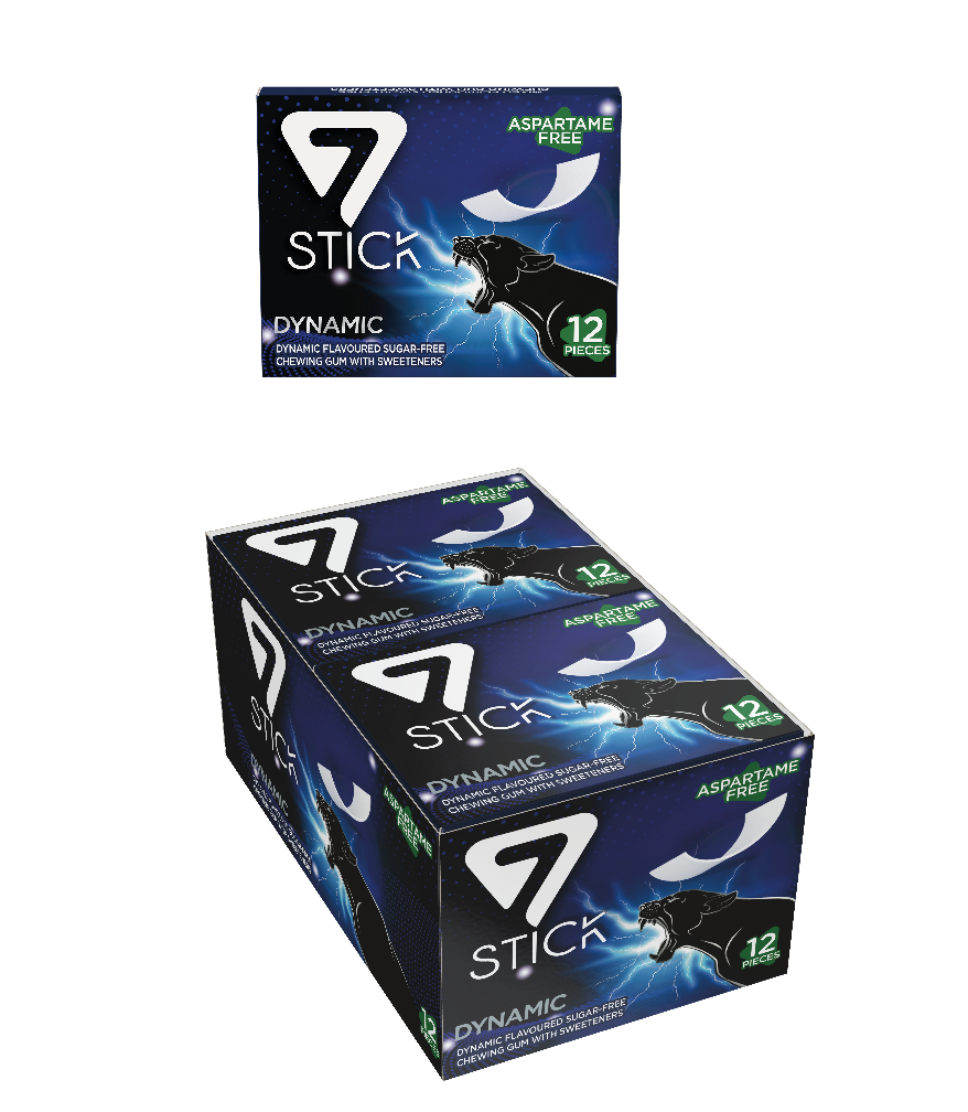 7STICK SEKERSIZ 12LI KARIŞIK MEYVE AROMALI SAKIZ 33gr (12 Adet)
