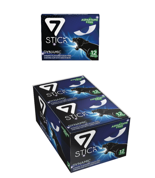 7STICK SEKERSIZ 12LI KARIŞIK MEYVE AROMALI SAKIZ 33gr (12 Adet)