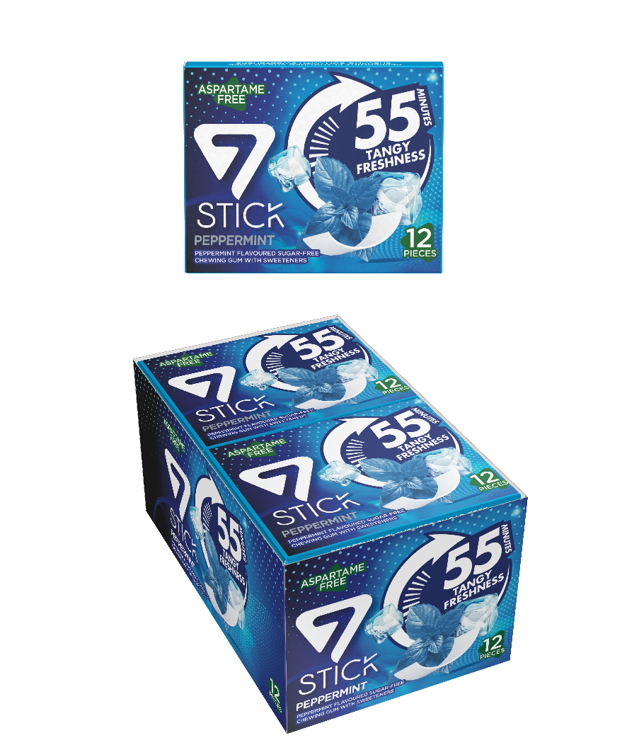 7STICK SEKERSIZ 12LI 55DK KESKIN NANE AROMALI SAKIZ 33gr (12 Adet)