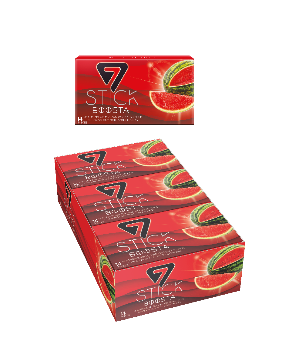 7STICK SEKERSIZ 14LI KARPUZ AROMALI SAKIZ 29gr (12 Adet)