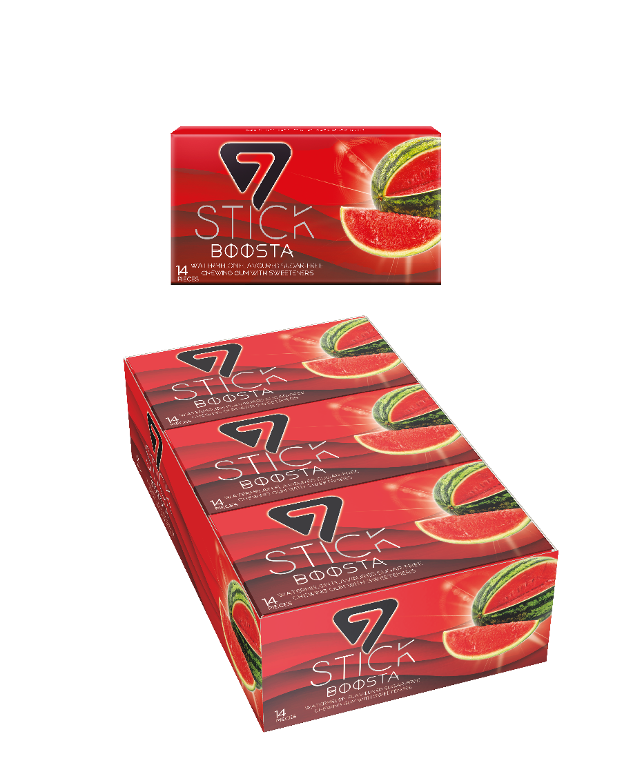 7STICK SEKERSIZ 14LI KARPUZ AROMALI SAKIZ 29gr (12 Adet)