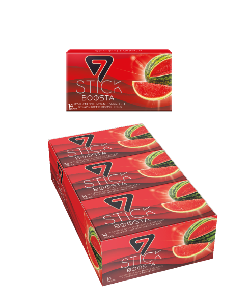 7STICK SEKERSIZ 14LI KARPUZ AROMALI SAKIZ 29gr (12 Adet)
