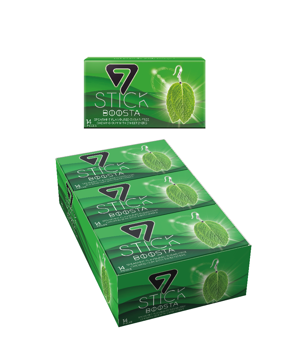 7STICK SEKERSIZ 14LU YEŞİL NANE AROMALI SAKIZ 29gr (12 Adet)