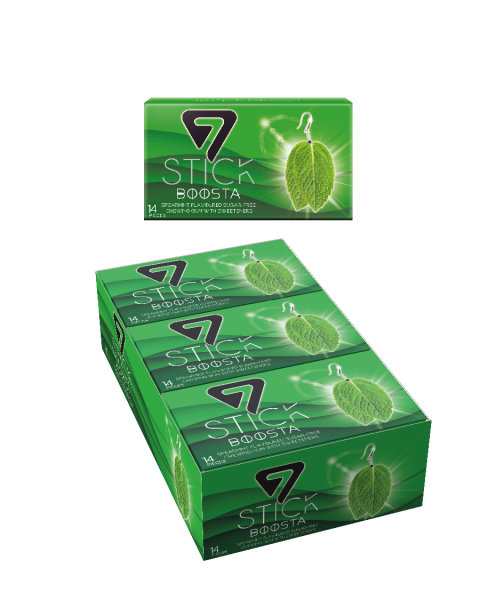 7STICK SEKERSIZ 14LU YEŞİL NANE AROMALI SAKIZ 29gr (12 Adet)