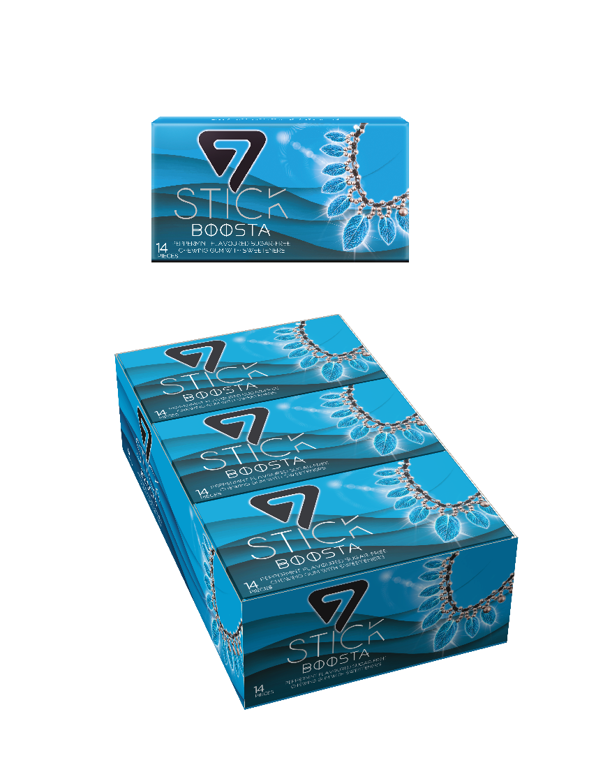 7STICK SEKERSIZ 14LU KESKİN NANE AROMALI SAKIZ 29gr (12 Adet)