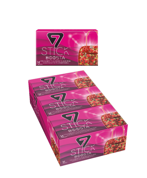 7STICK SEKERSIZ 14LU ÇİLEK AROMALI SAKIZ 29gr (12 Adet)