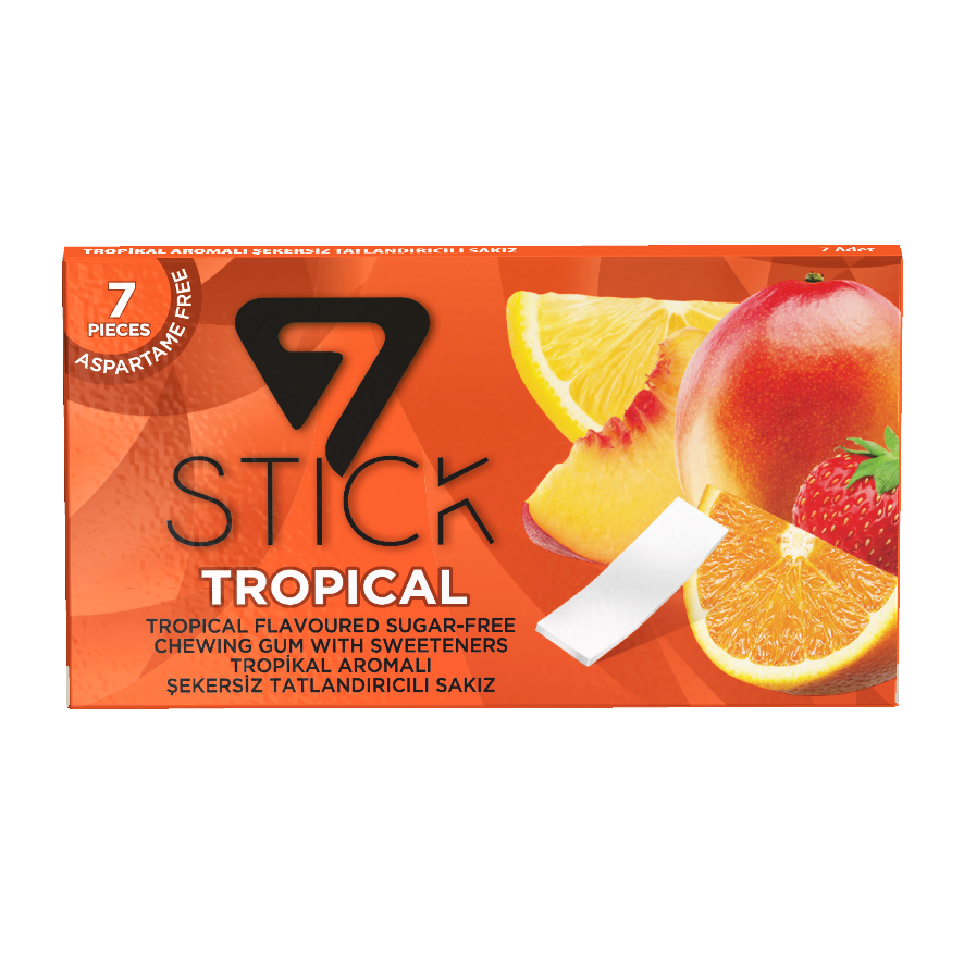 7STICK SEKERSIZ 7LI TROPIKAL AROMALI SAKIZ 14,5gr