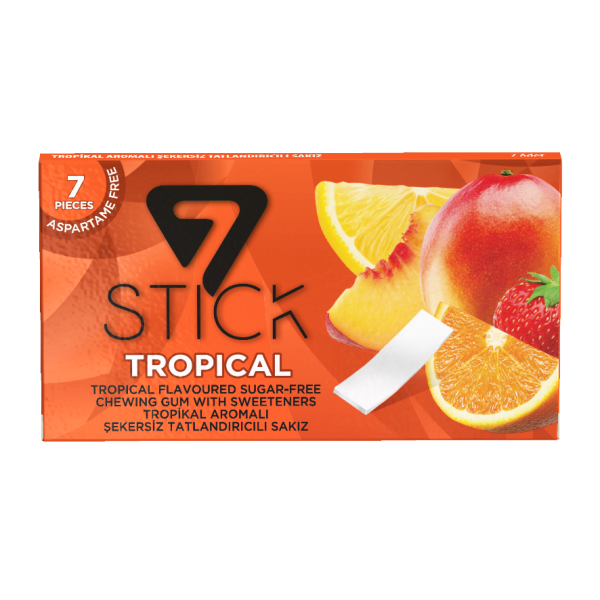 7STICK SEKERSIZ 7LI TROPIKAL AROMALI SAKIZ 14,5gr