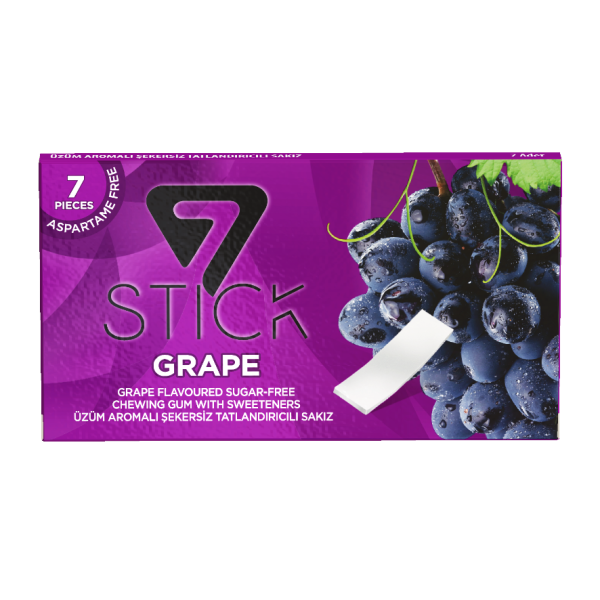 7STICK SEKERSIZ 7LI ÜZÜM AROMALI SAKIZ 14,5gr