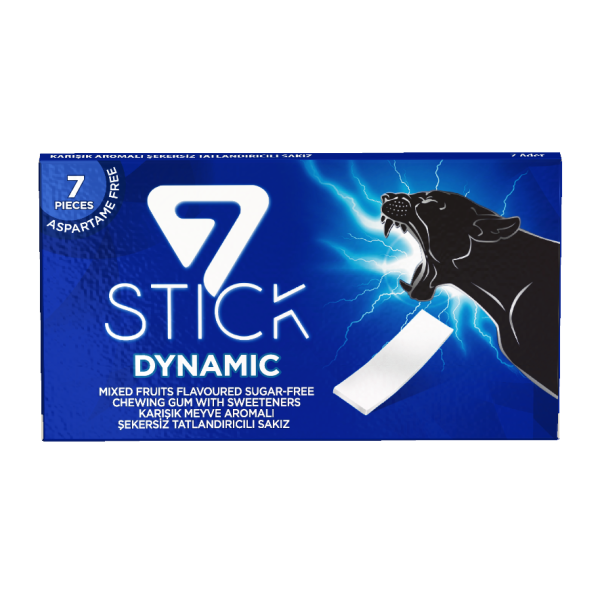 7STICK SEKERSIZ 7LI KARIŞIK MEYVE AROMALI SAKIZ 14,5gr