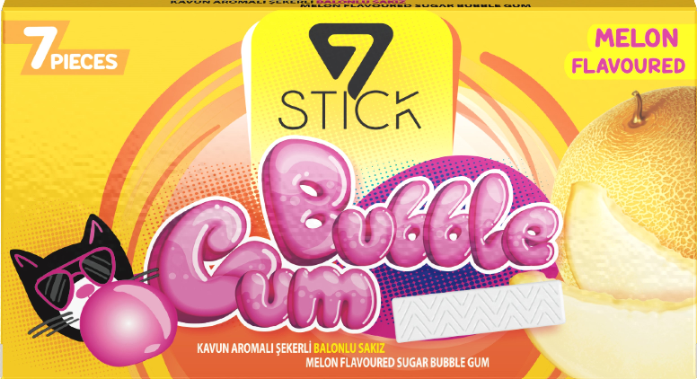 7STICK SEKERLI 7LI KAVUN AROMALI SAKIZ 14,5gr