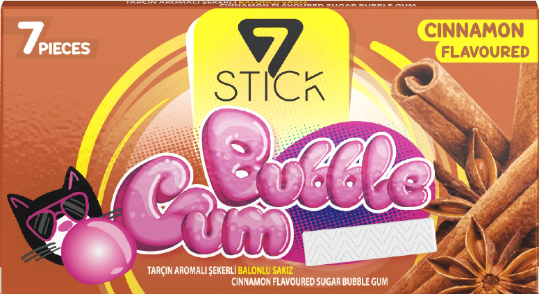 7STICK SEKERLI 7LI TARÇIN AROMALI SAKIZ 14,5gr