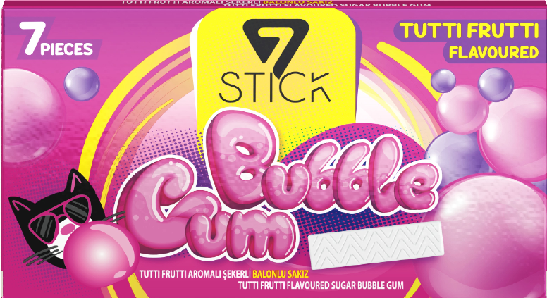 7STICK SEKERLI 7LI TUTTI FRUTTI AROMALI SAKIZ 14,5gr