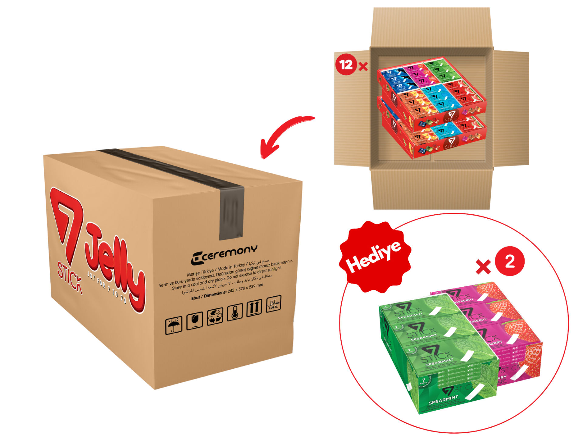7 li Şekersiz Stant Koli +2 kampanya (336 Adet)