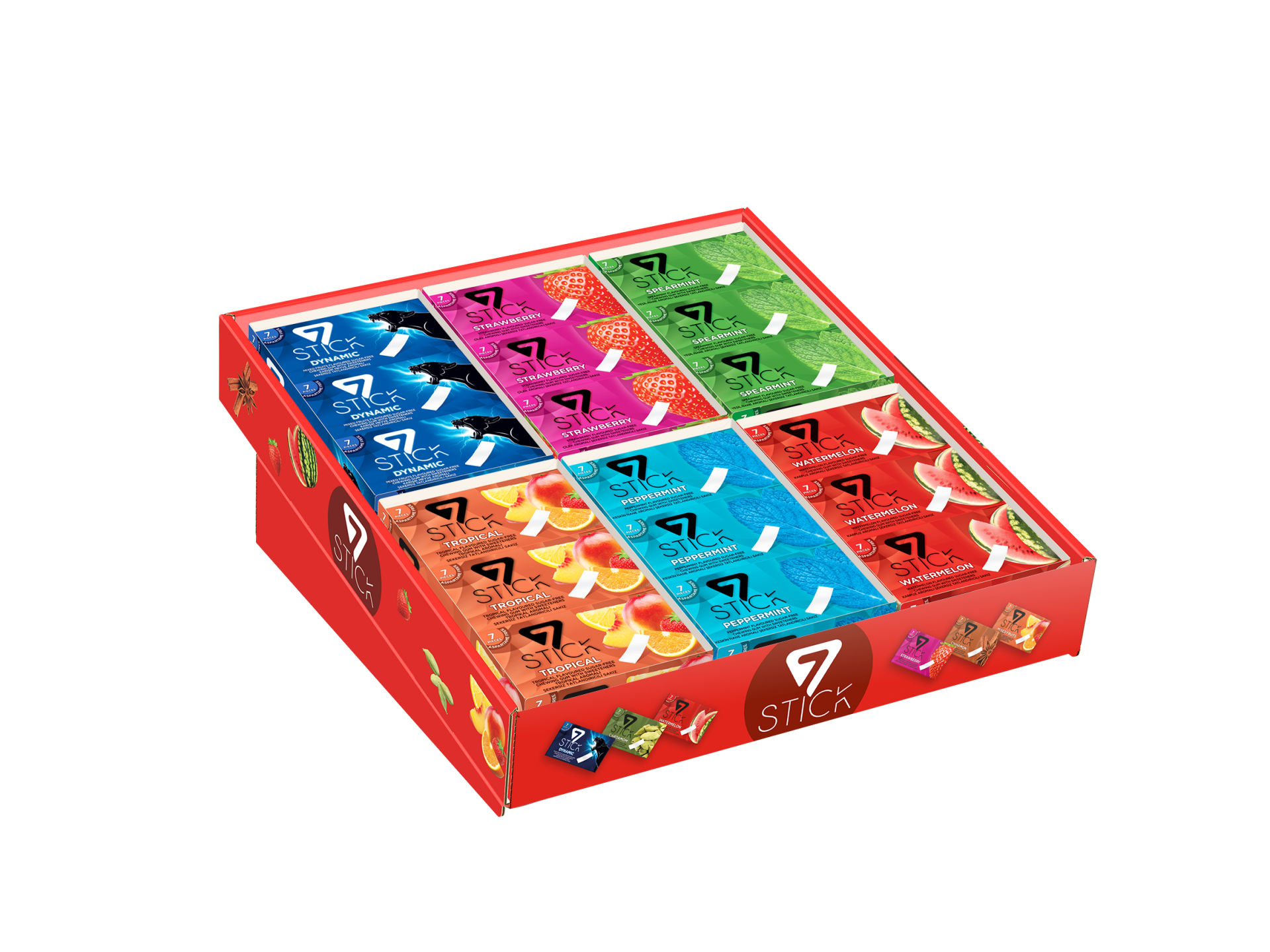 7STICK SEKERSIZ 7LI KARMA STANT KUTU 14,5gr (144Adet)