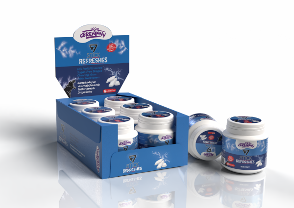 7STICK SEKERSIZ KARIŞIK MEYVE AROMALI DRAJE SAKIZ 60 PCS (6Adet)