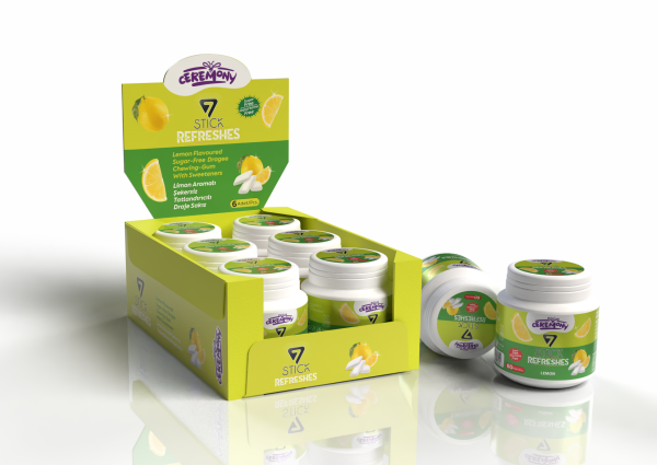 7STICK SEKERSIZ LEMON AROMALI DRAJE SAKIZ 60 PCS (6Adet)