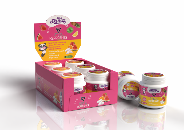7STICK SEKERSIZ TUTTI FRUTTI AROMALI DRAJE SAKIZ 60 PCS(6Adet)