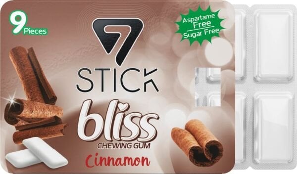 7STICK SEKERSIZ CINNAMON AROMALI BLISTER SAKIZ 9 PCS