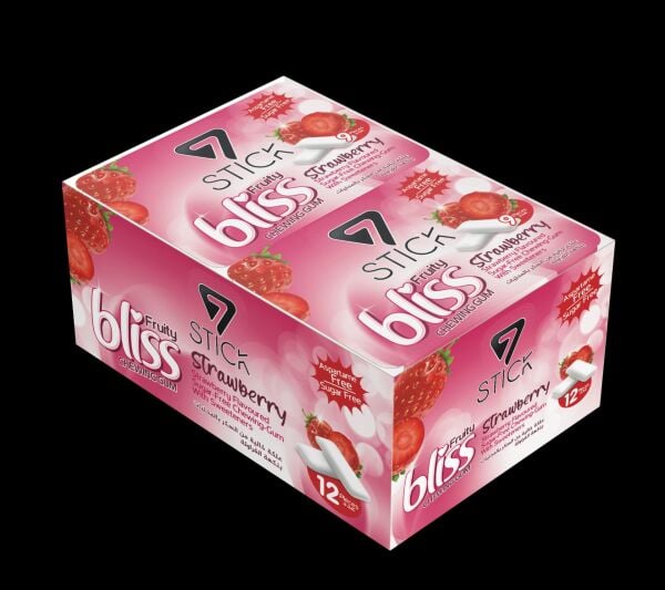 7STICK SEKERSIZ STRAWBERRY AROMALI BLISTER SAKIZ 9 PCS (12Adet)