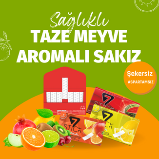 Şekersiz Meyve Aromalı Sakızlar